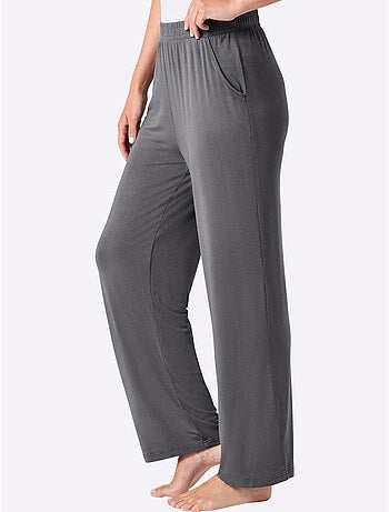 Pantalons jersey fin avec ceinture élastique et poches biais - Taille courte - Witt