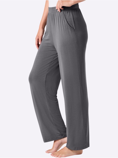 Pantalons longs en jersey avec ceinture élastique et poches - Taille courte - Witt - Kiabi Pantalons longs en jersey avec ceinture élastique et poches - Taille courte - Witt - Kiabi