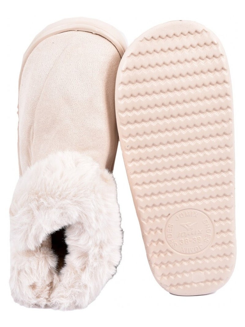 PANTOUFLE Bottine Intérieure Femme Fourrée Ecru - Kiabi