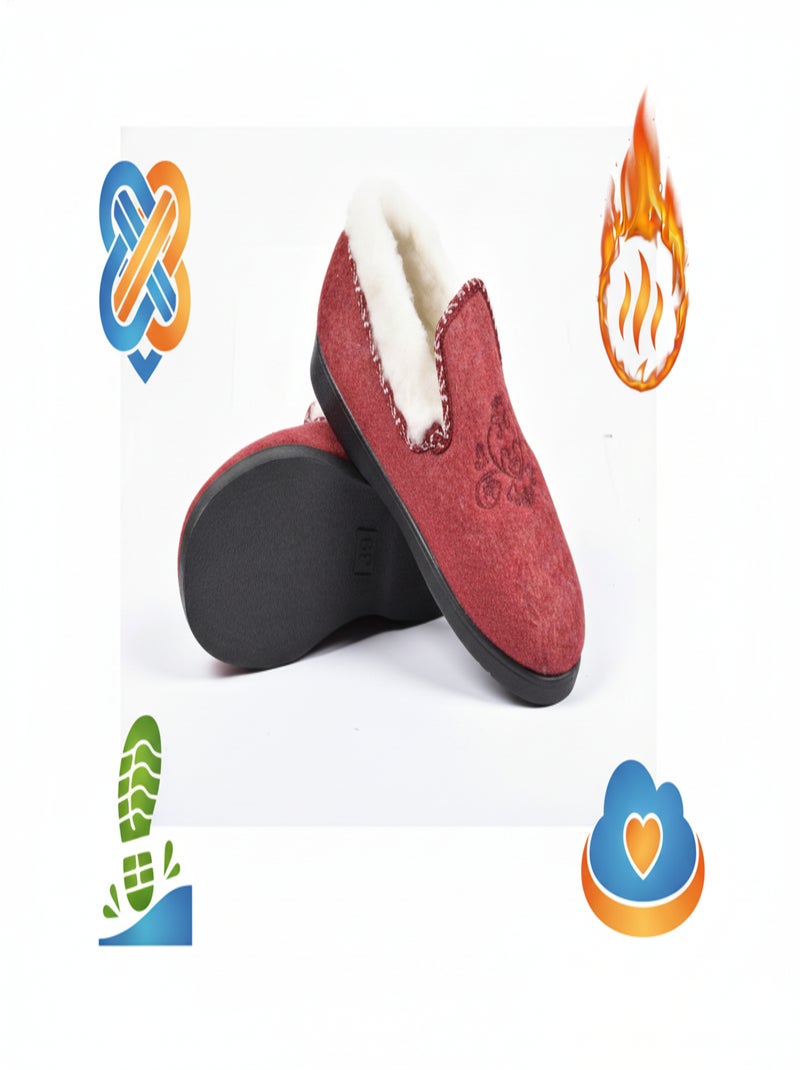 Pantoufle Charentaise femme hiver Bordeaux - Kiabi