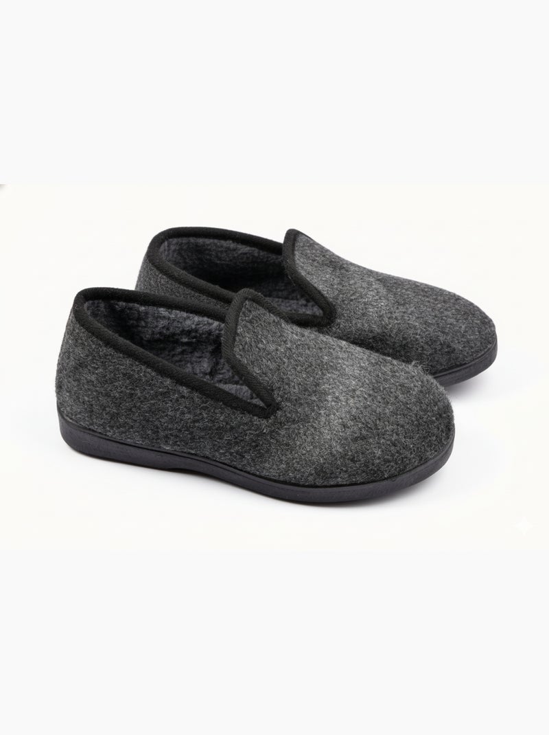 Pantoufle Charentaise femme hiver gris anthracite - Kiabi