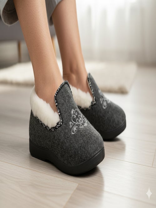 Pantoufle Charentaise femme hiver - Kiabi