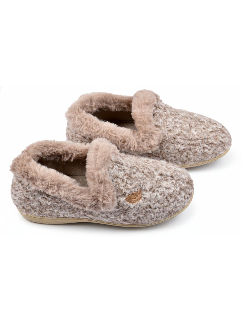 Pantoufle Charentaise femme hiver Marron - Kiabi