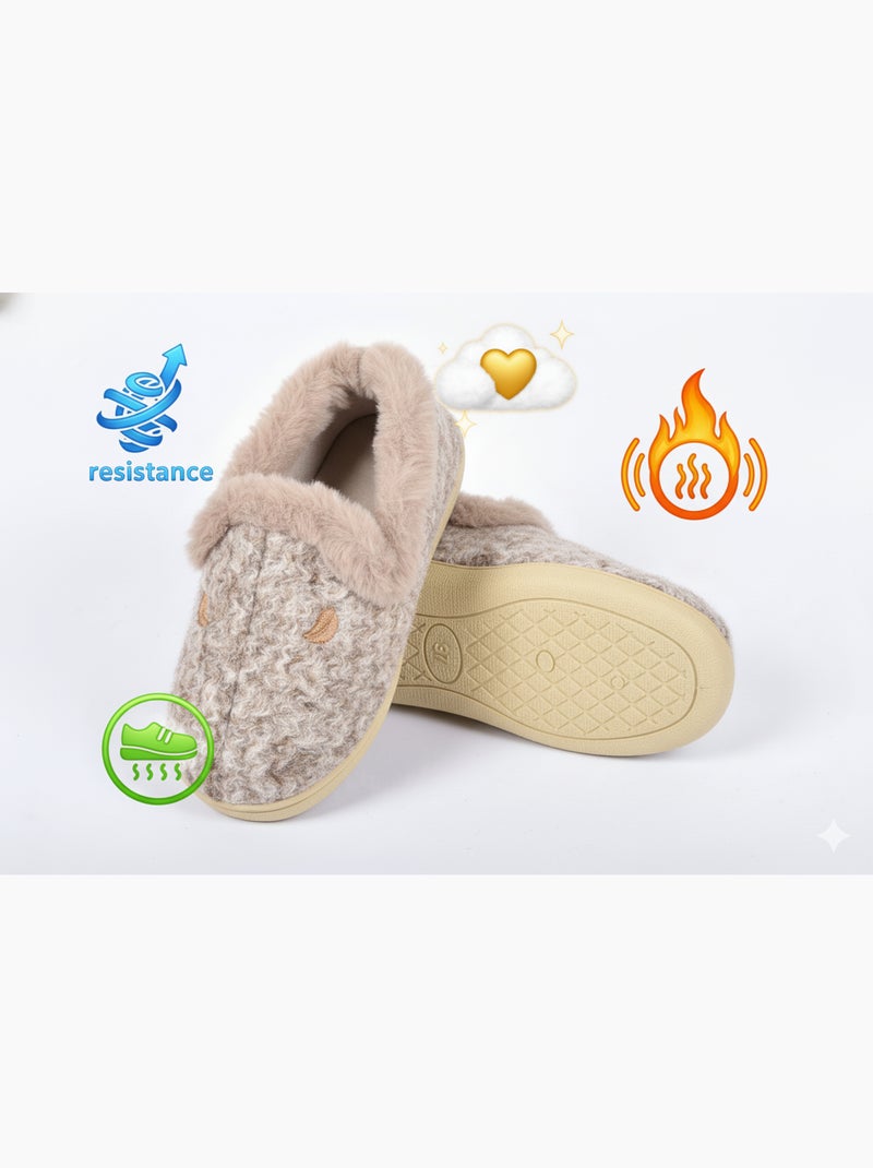Pantoufle Charentaise femme hiver Marron - Kiabi