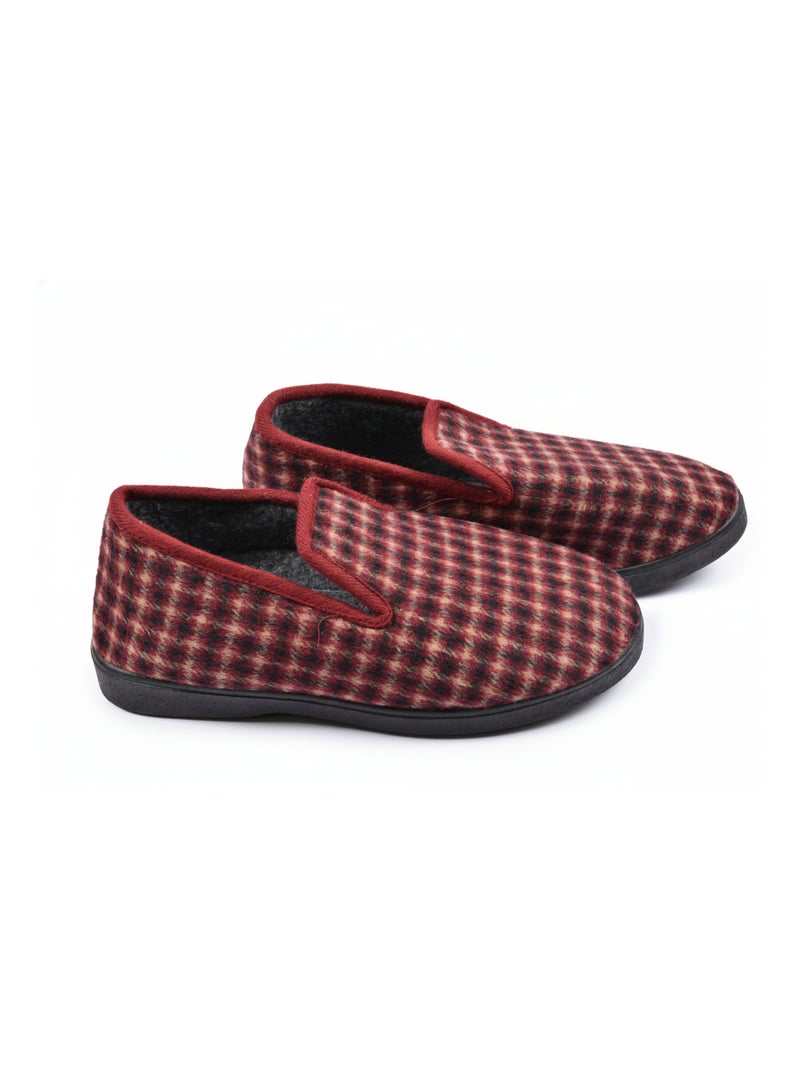 Pantoufle Charentaise femme hiver Rouge bordeaux - Kiabi