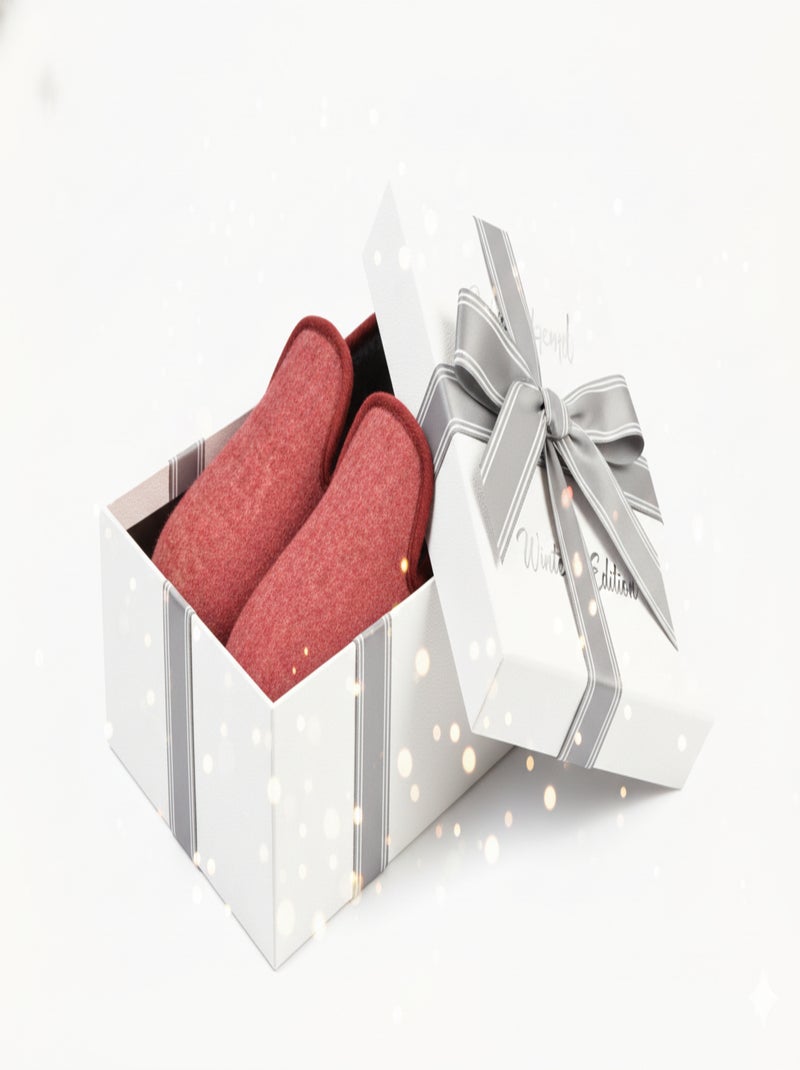 Pantoufle Charentaise femme hiver Rouge carmin - Kiabi
