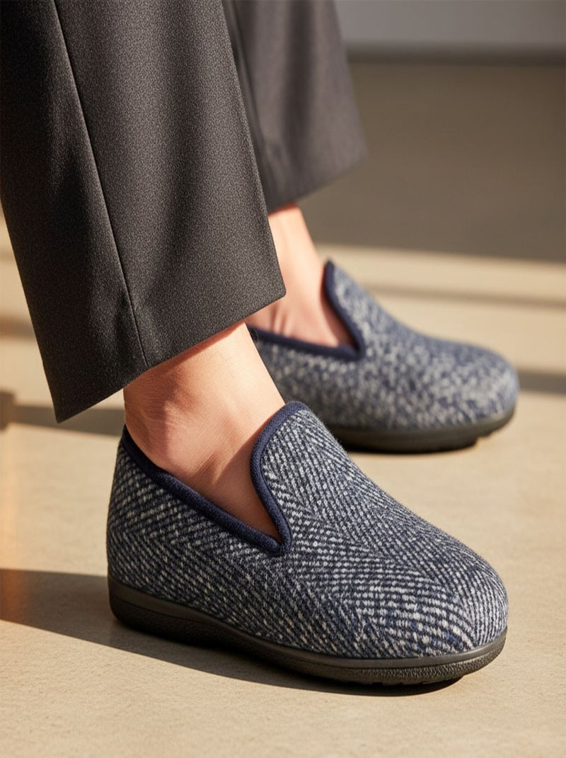 Pantoufle CHARENTAISE Homme Bleu marine - Kiabi