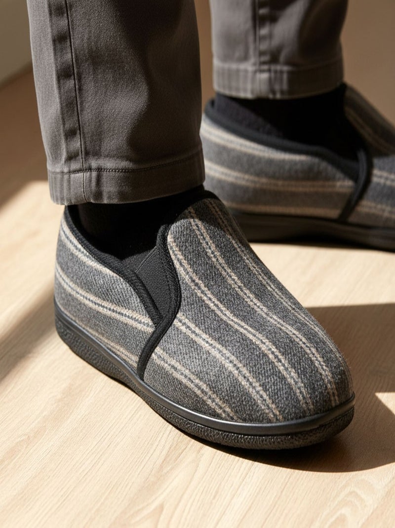 Pantoufle CHARENTAISE Homme Gris foncé - Kiabi
