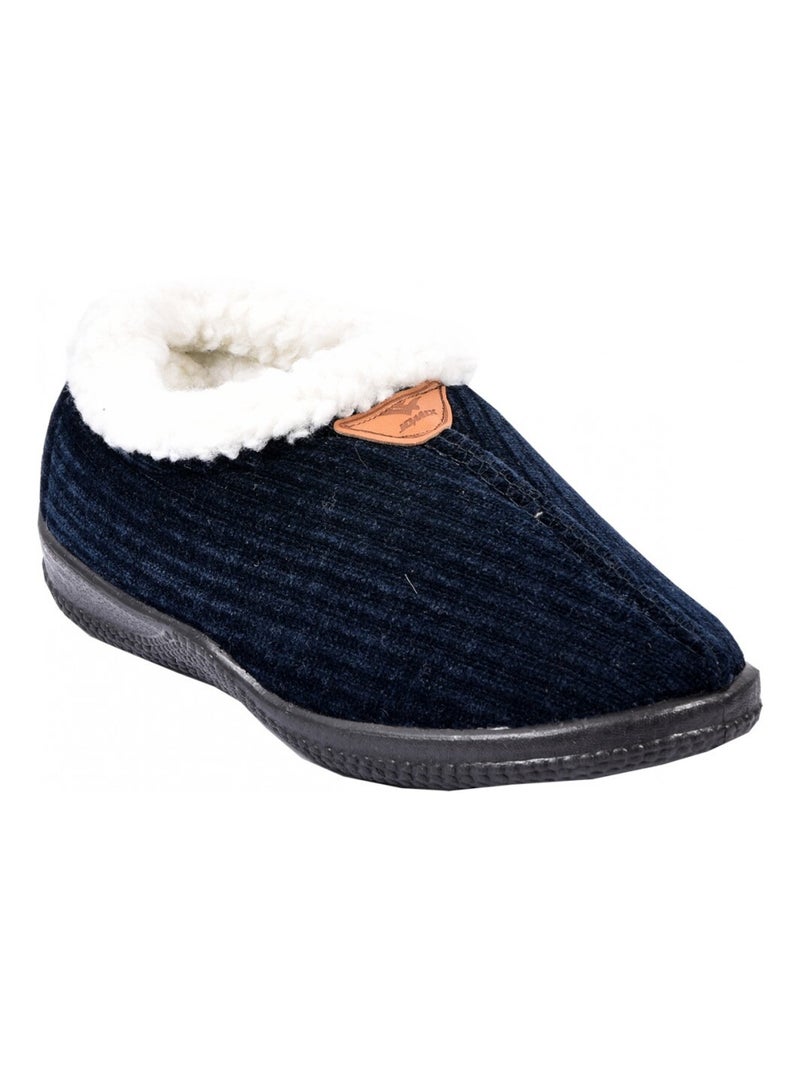 PANTOUFLE Femme Chausson COCOONING Bleu marine - Kiabi