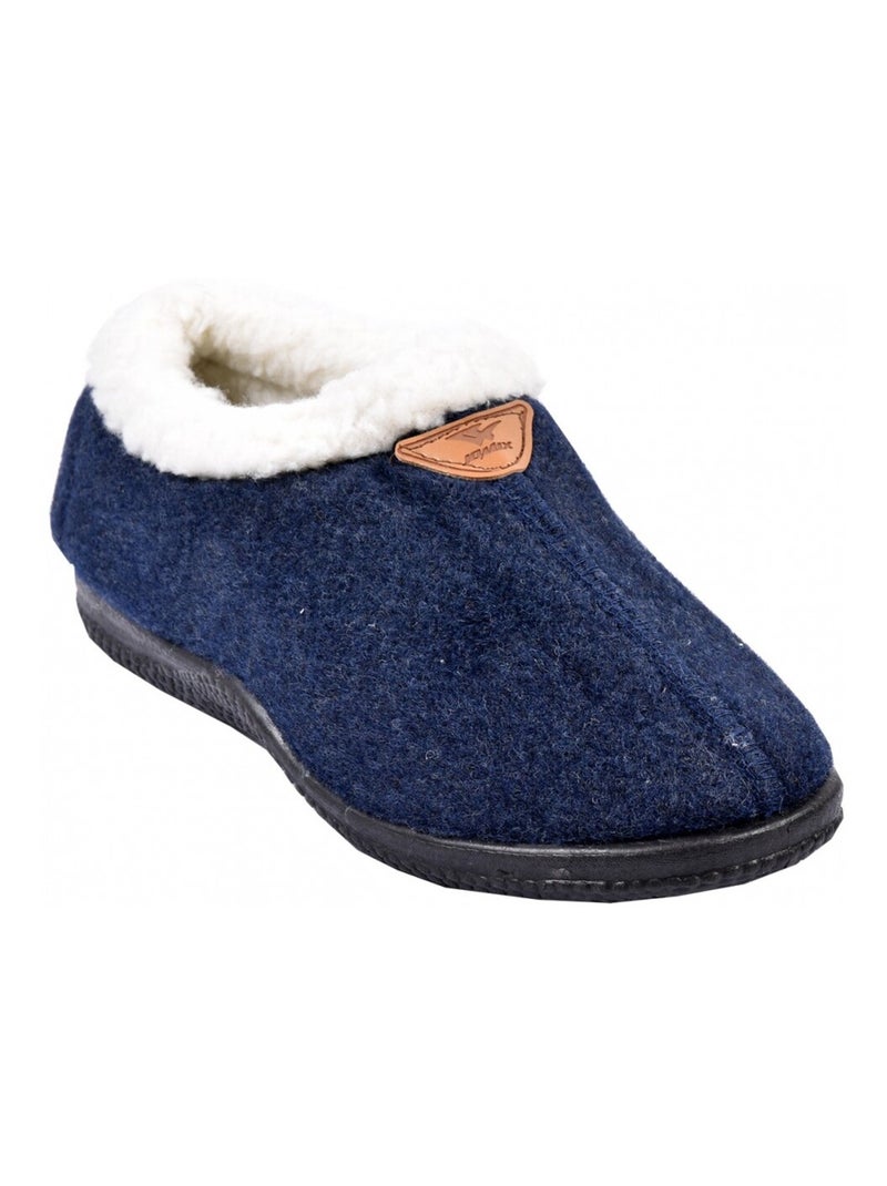 PANTOUFLE Femme Chausson COCOONING Bleu marine - Kiabi