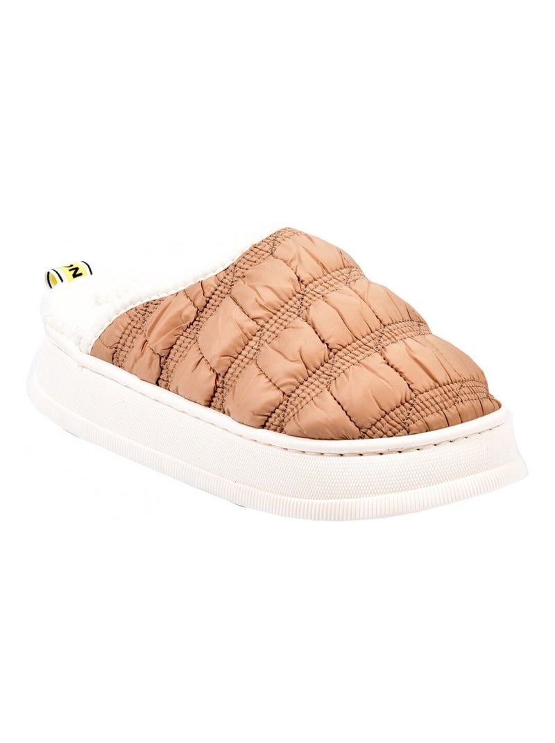 PANTOUFLE Femme Chausson COCOONING Camel - Kiabi