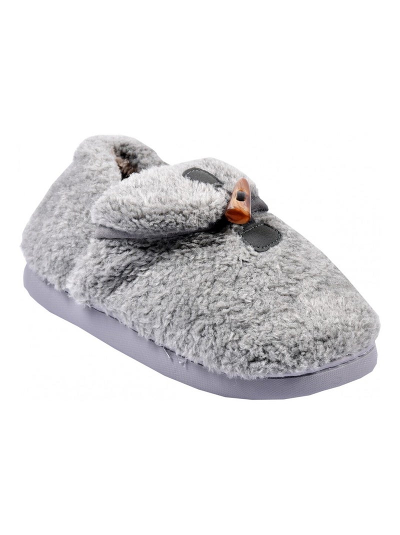 PANTOUFLE Femme Chausson COCOONING Gris - Kiabi
