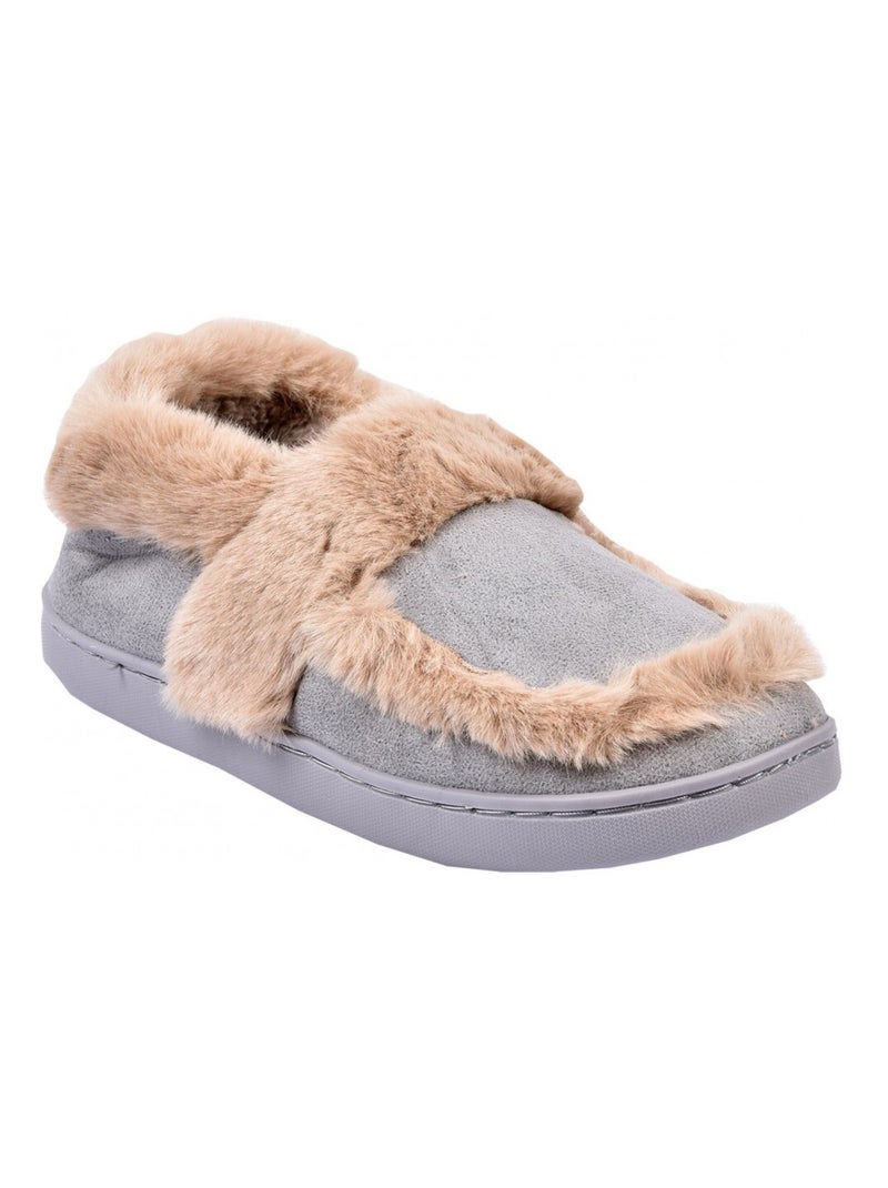PANTOUFLE Femme Chausson COCOONING Gris - Kiabi