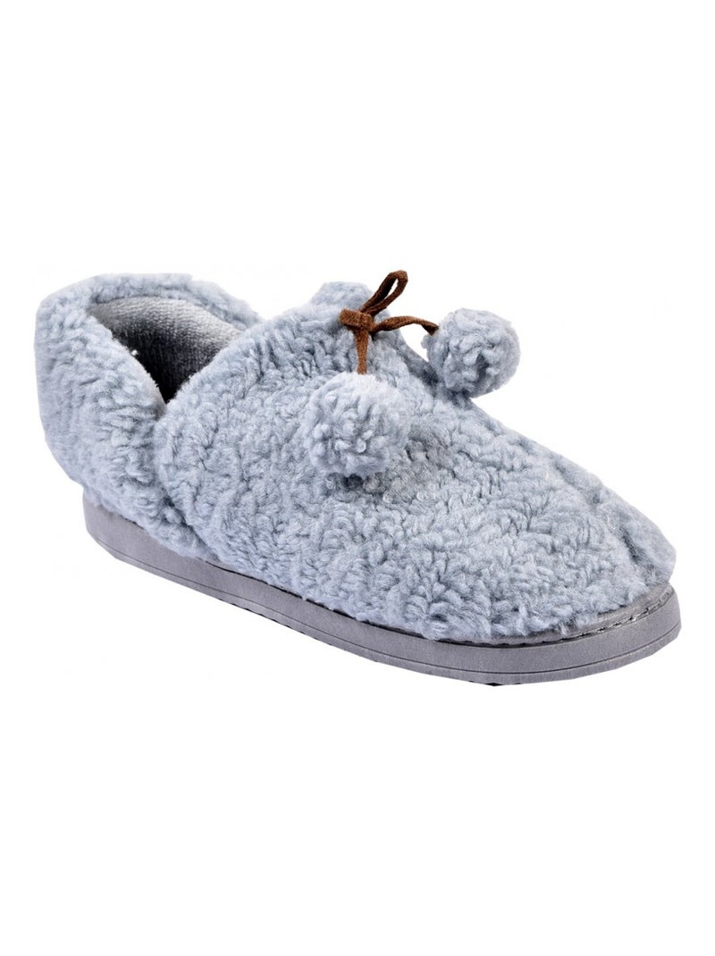 PANTOUFLE Femme Chausson COCOONING Gris - Kiabi