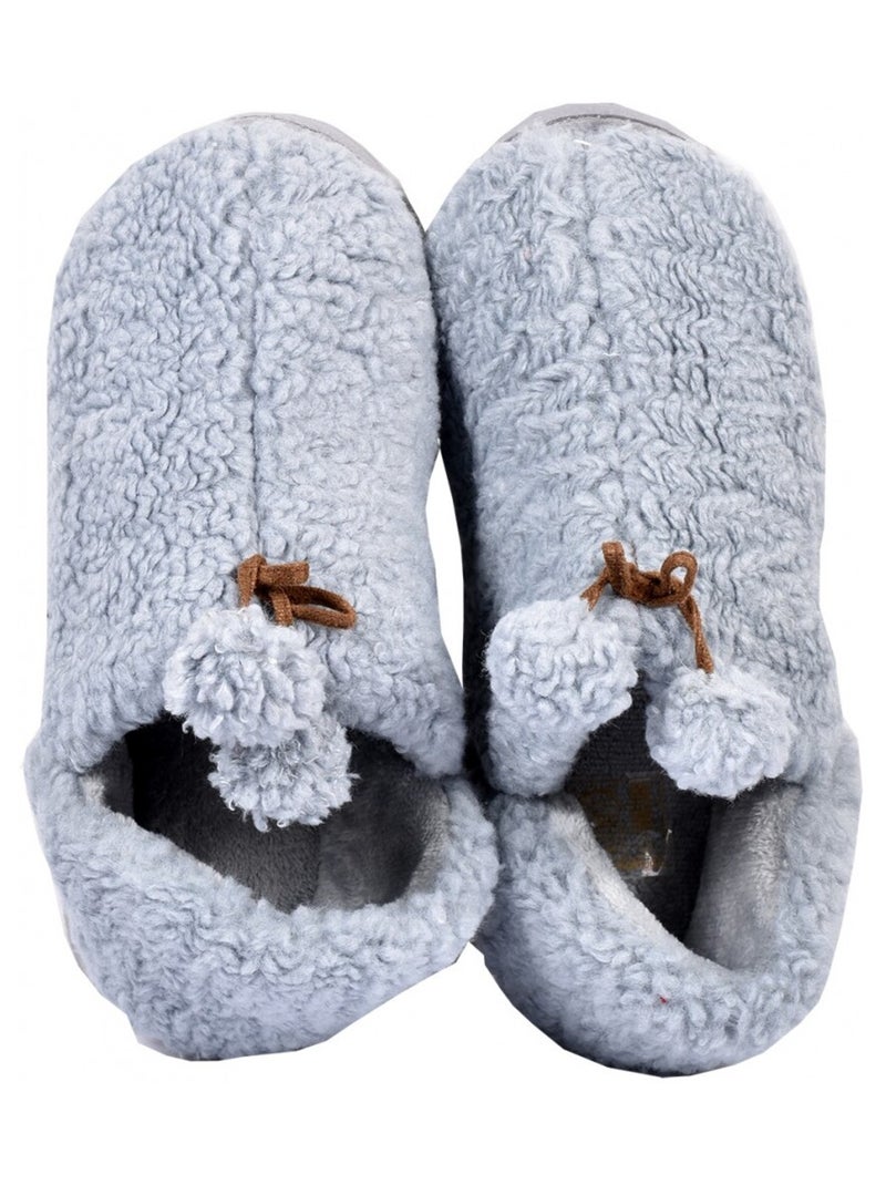PANTOUFLE Femme Chausson COCOONING Gris - Kiabi