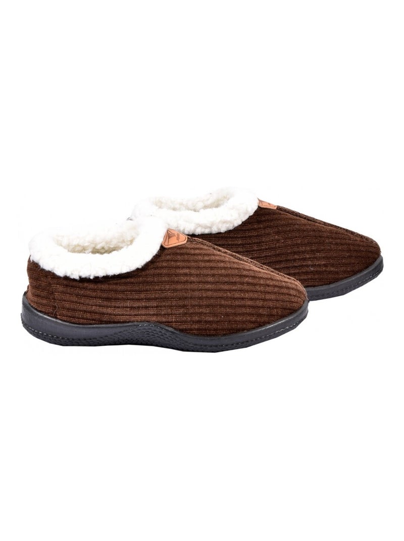 PANTOUFLE Femme Chausson COCOONING Marron - Kiabi