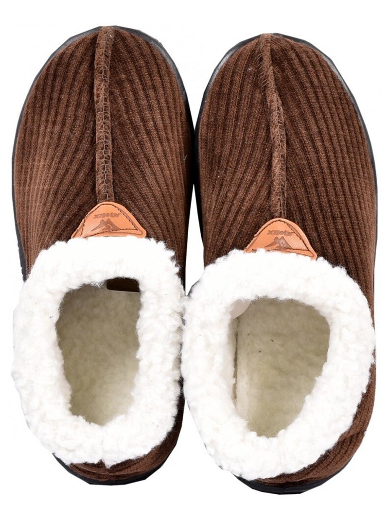 PANTOUFLE Femme Chausson COCOONING Marron - Kiabi