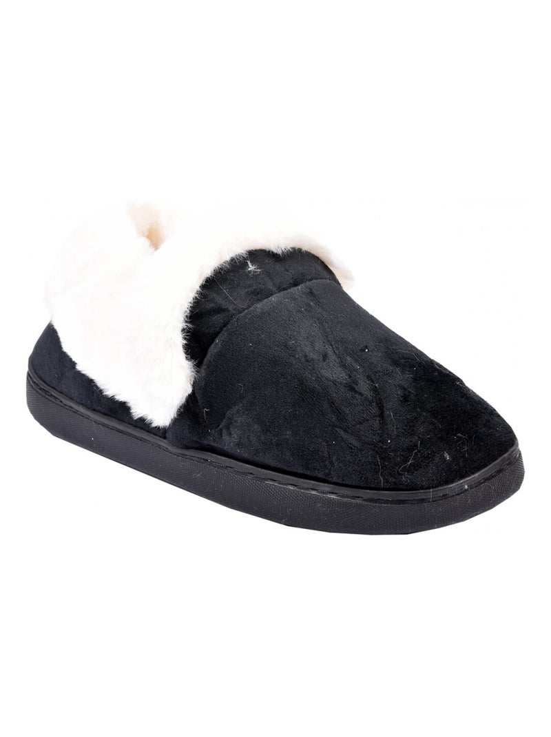 PANTOUFLE Femme Chausson COCOONING Noir - Kiabi