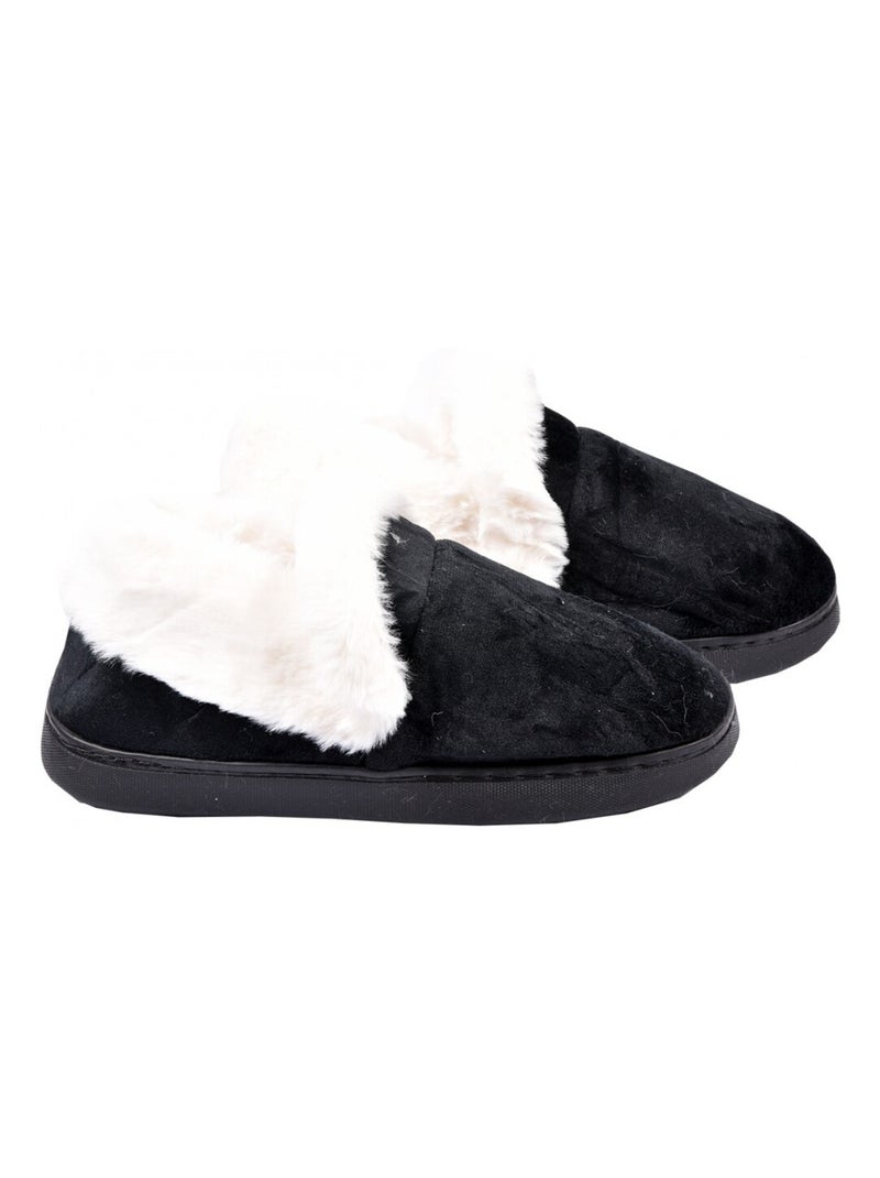 PANTOUFLE Femme Chausson COCOONING Noir - Kiabi