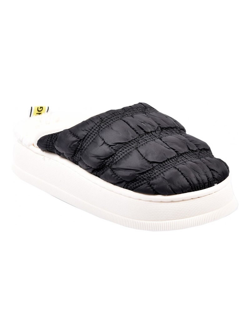 PANTOUFLE Femme Chausson COCOONING Noir - Kiabi