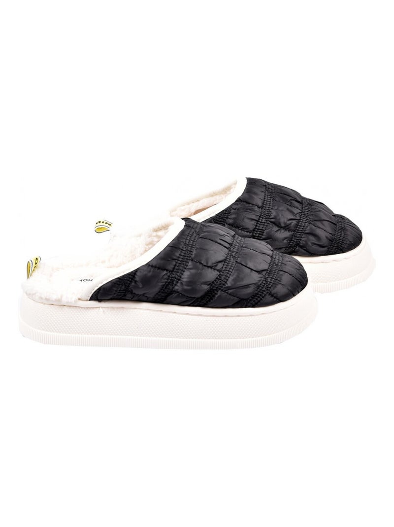 PANTOUFLE Femme Chausson COCOONING Noir - Kiabi