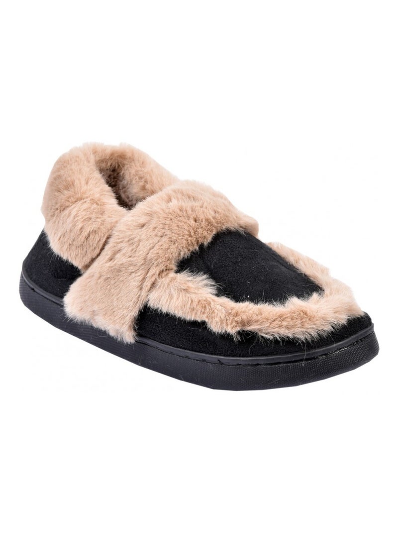 PANTOUFLE Femme Chausson COCOONING Noir - Kiabi