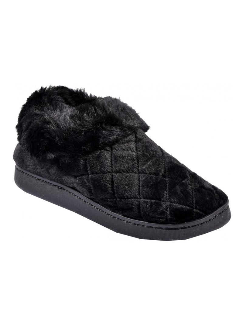 PANTOUFLE Femme Chausson COCOONING Noir - Kiabi