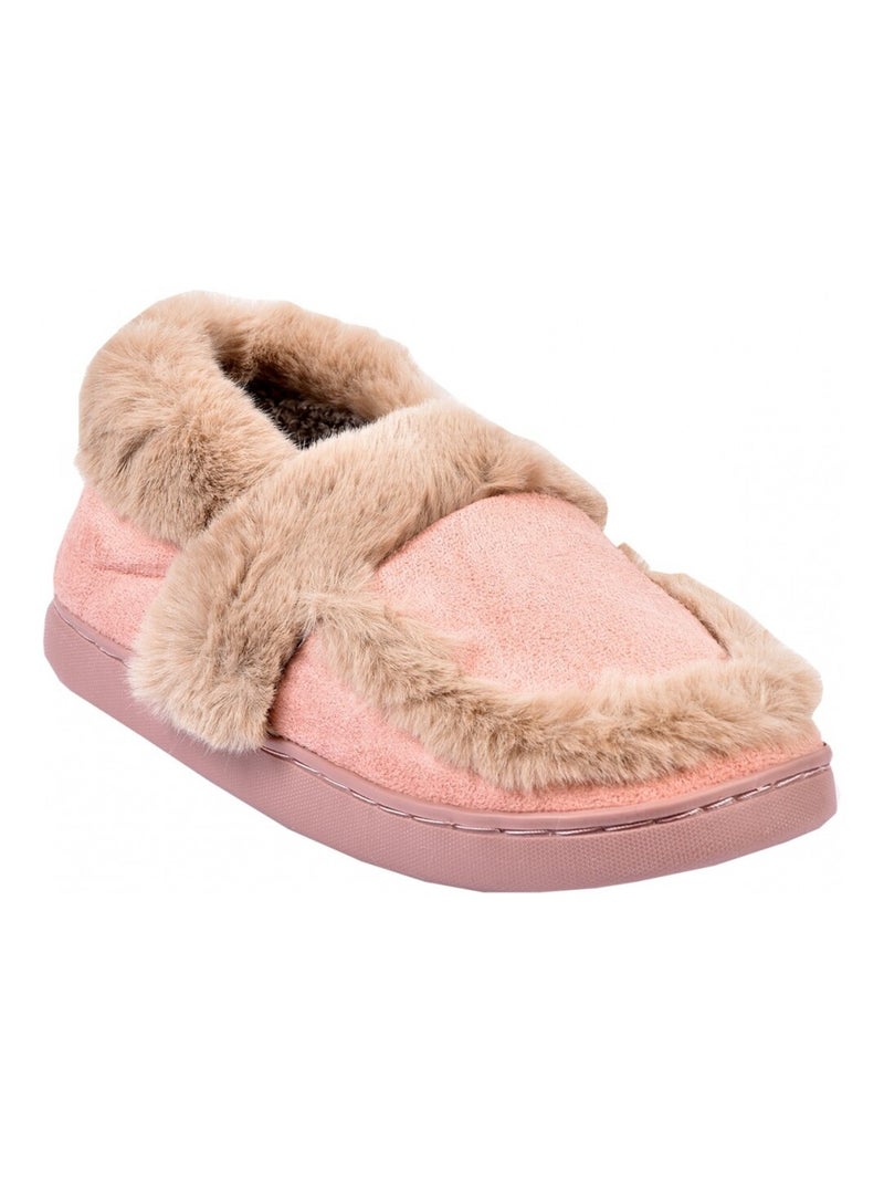 PANTOUFLE Femme Chausson COCOONING Rose - Kiabi