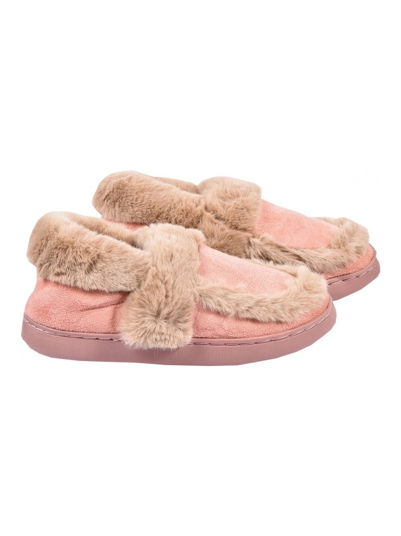 PANTOUFLE Femme Chausson COCOONING Rose - Kiabi