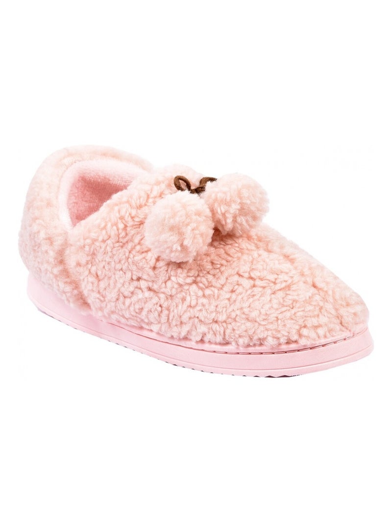 PANTOUFLE Femme Chausson COCOONING Rose - Kiabi