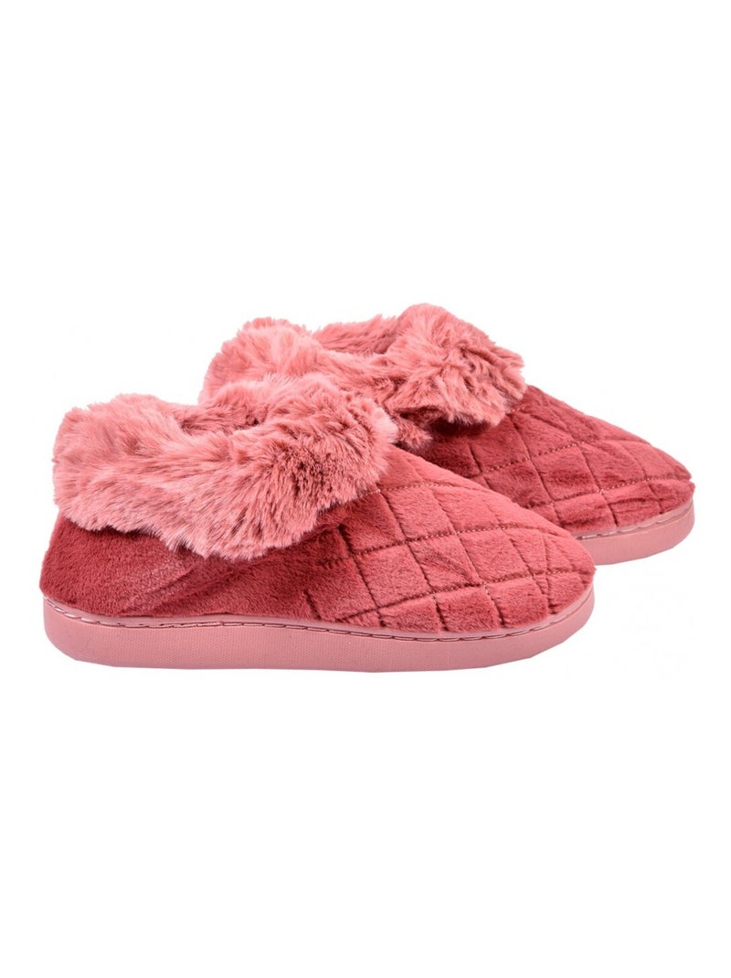 PANTOUFLE Femme Chausson COCOONING Rose - Kiabi