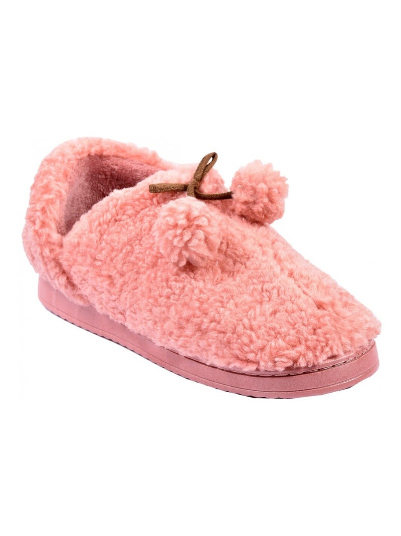 PANTOUFLE Femme Chausson COCOONING Rose framboise - Kiabi