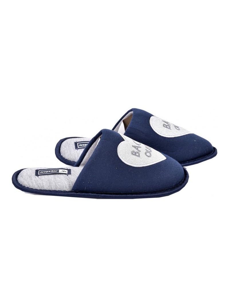 PANTOUFLE Femme Chausson Fantaisie Bleu marine - Kiabi