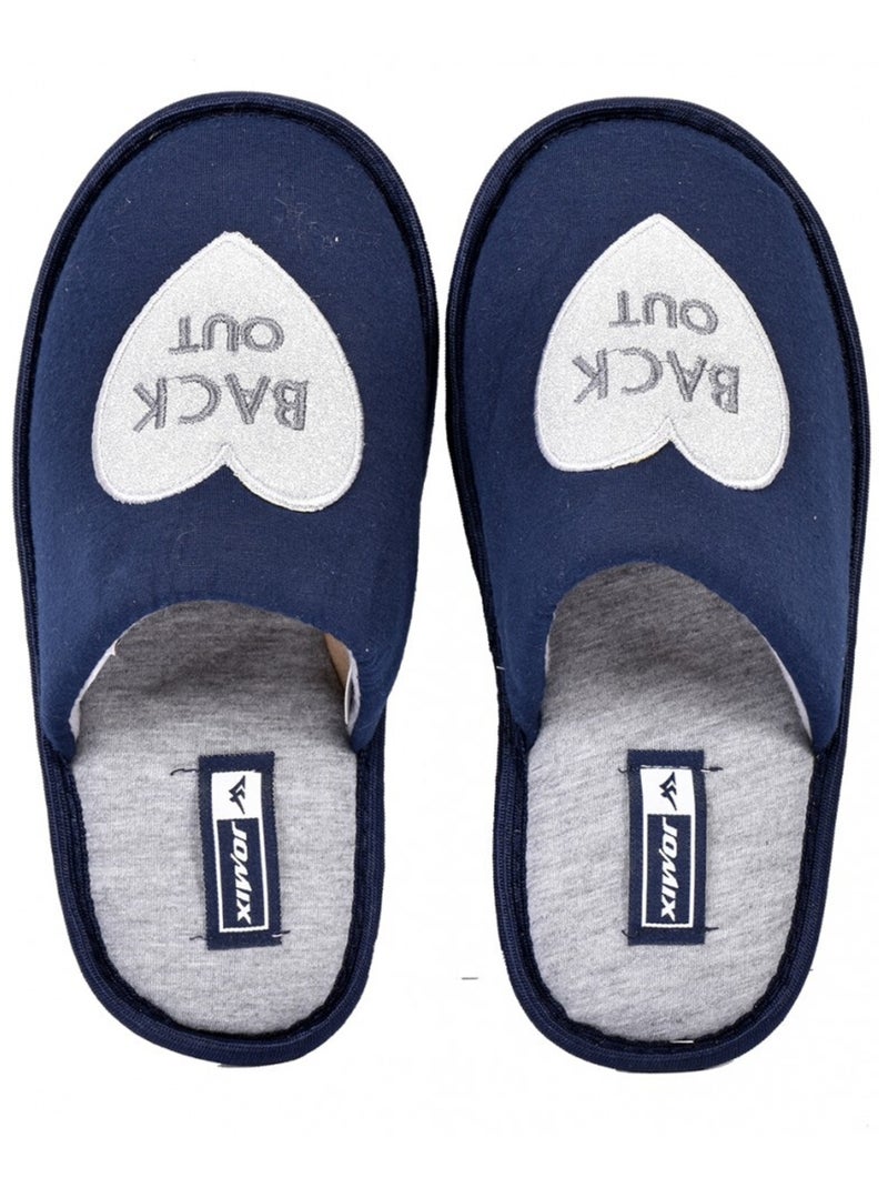 PANTOUFLE Femme Chausson Fantaisie Bleu marine - Kiabi