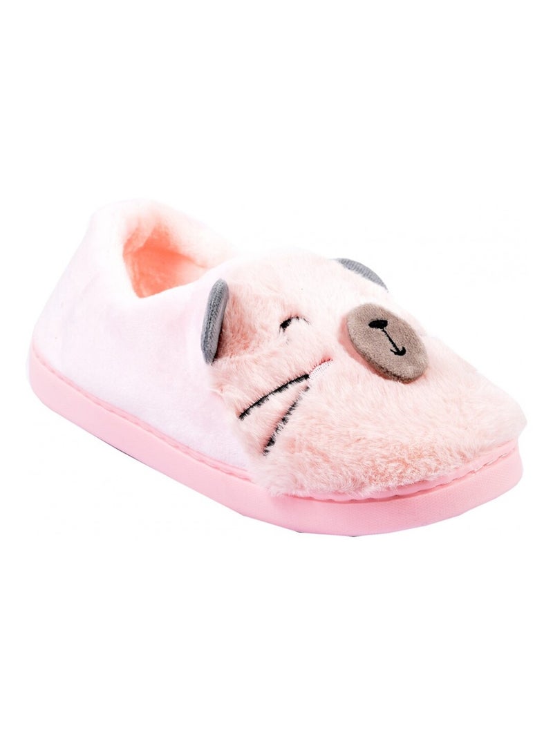 PANTOUFLE Femme Chausson Fantaisie Rose - Kiabi