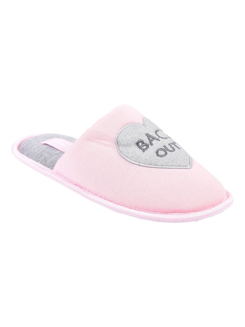 PANTOUFLE Femme Chausson Fantaisie Rose - Kiabi
