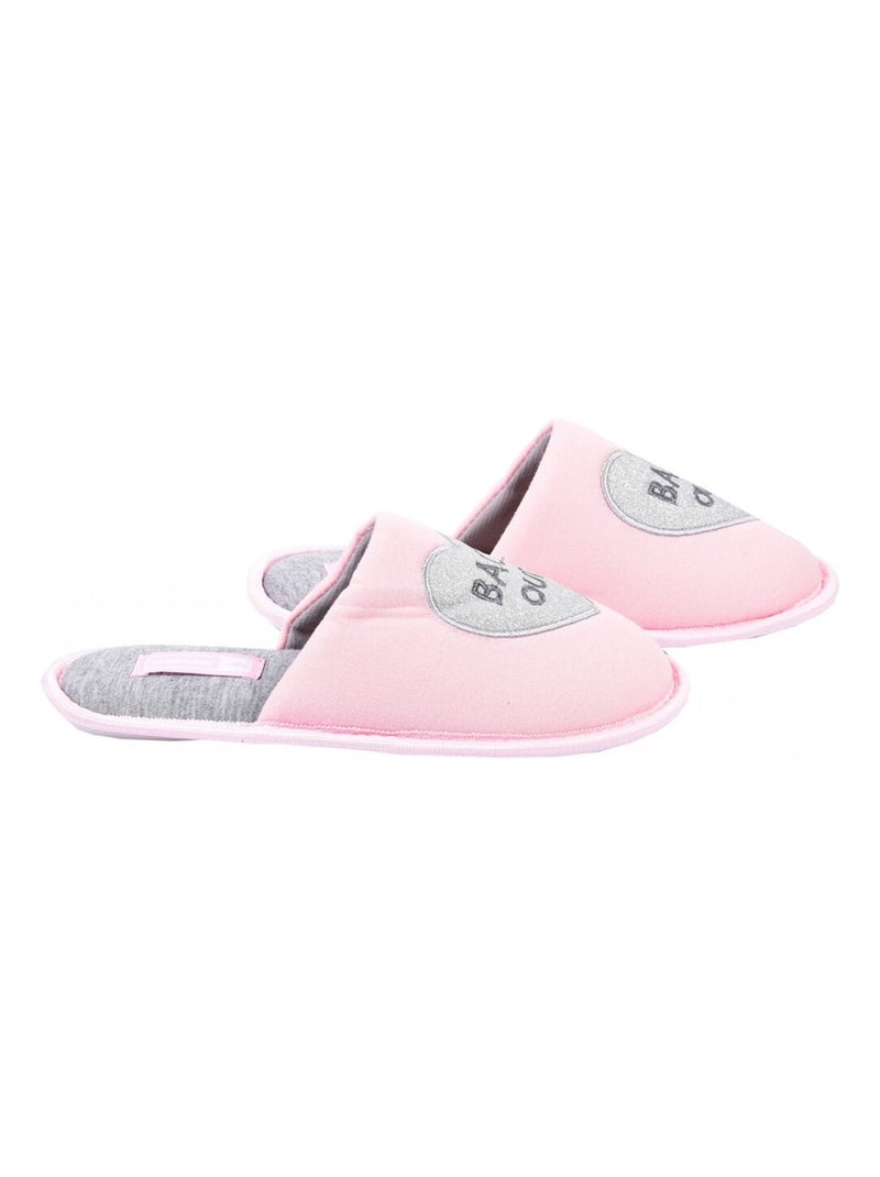PANTOUFLE Femme Chausson Fantaisie Rose - Kiabi