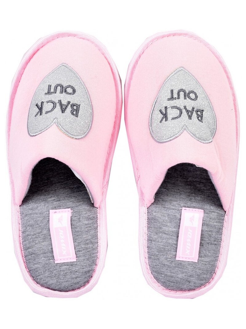 PANTOUFLE Femme Chausson Fantaisie Rose - Kiabi
