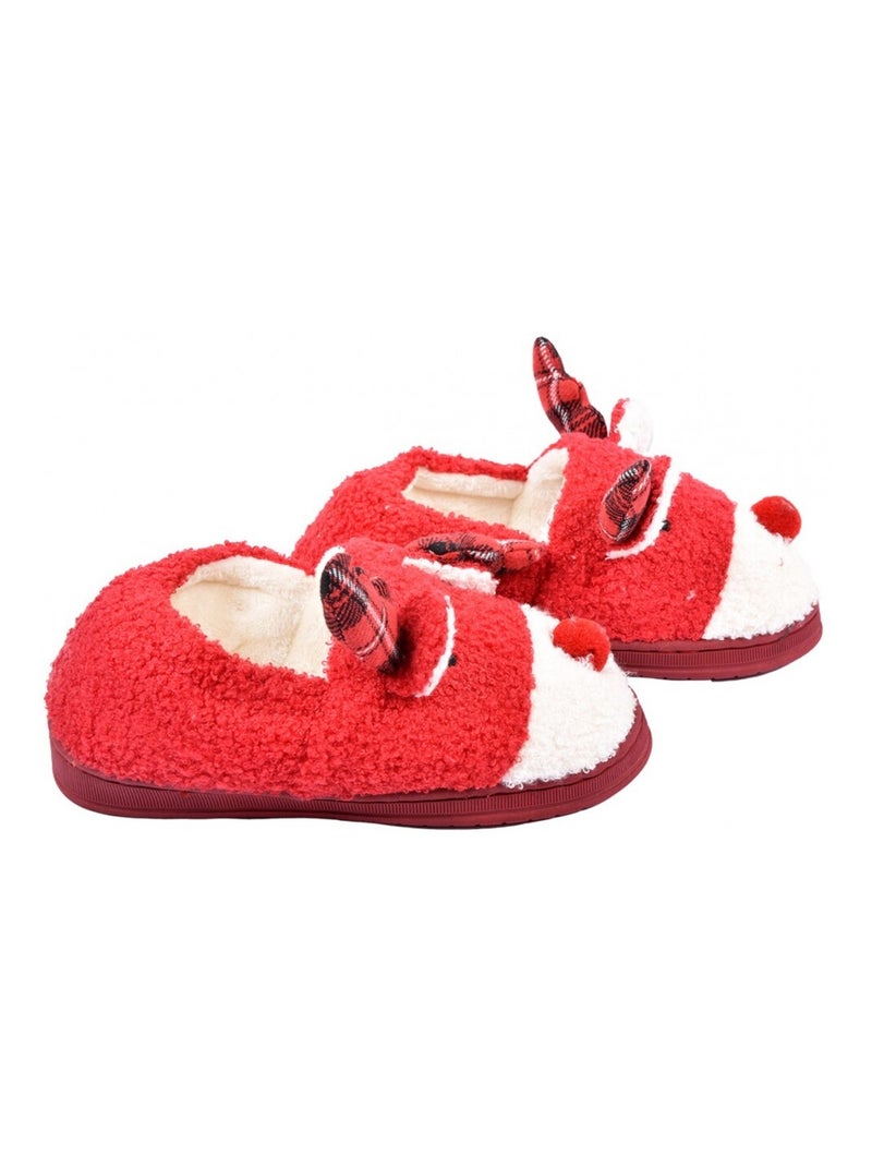 PANTOUFLE Femme Chausson Fantaisie Rouge - Kiabi