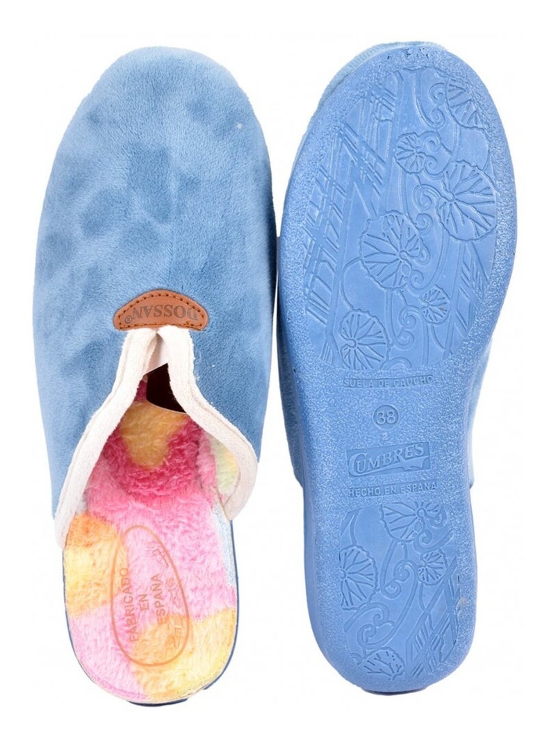 Pantoufle Femme Mule PREMIUM Bleu ciel - Kiabi