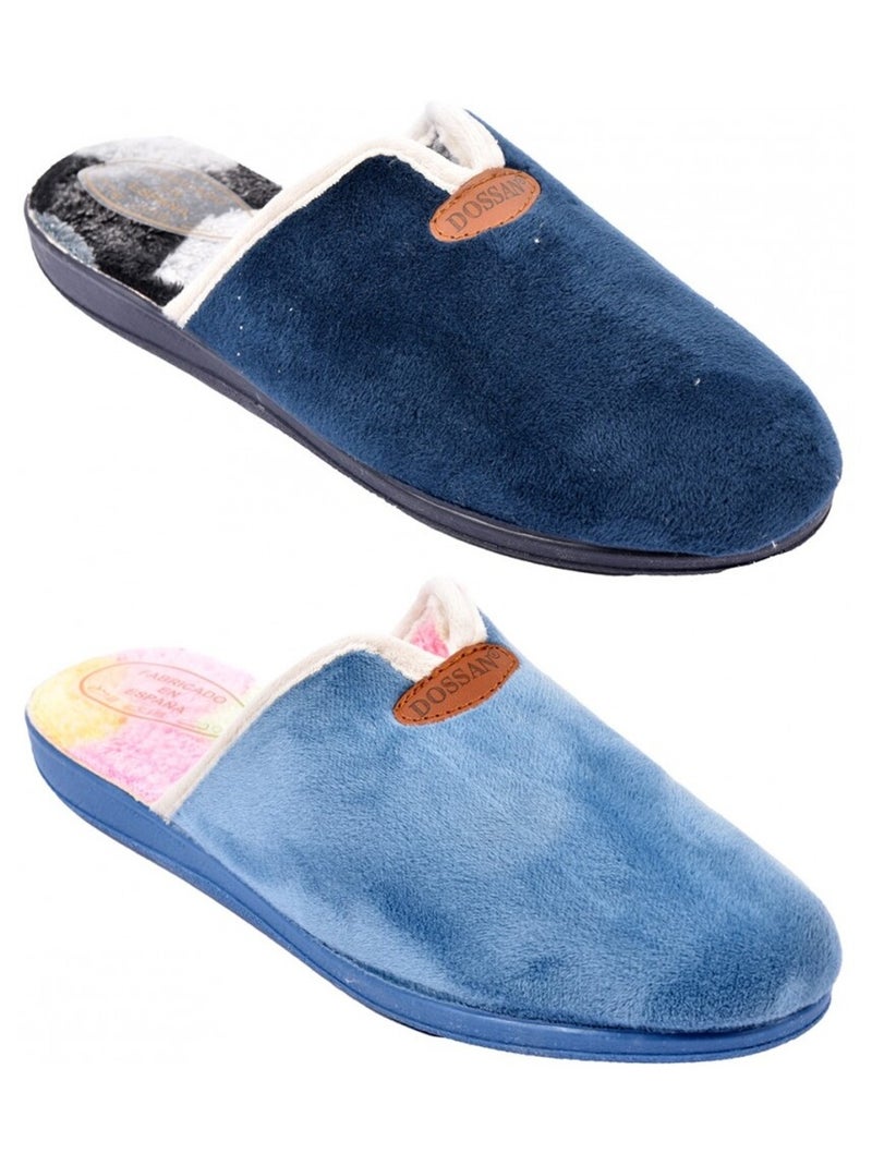 Pantoufle Femme Mule PREMIUM Bleu ciel - Kiabi