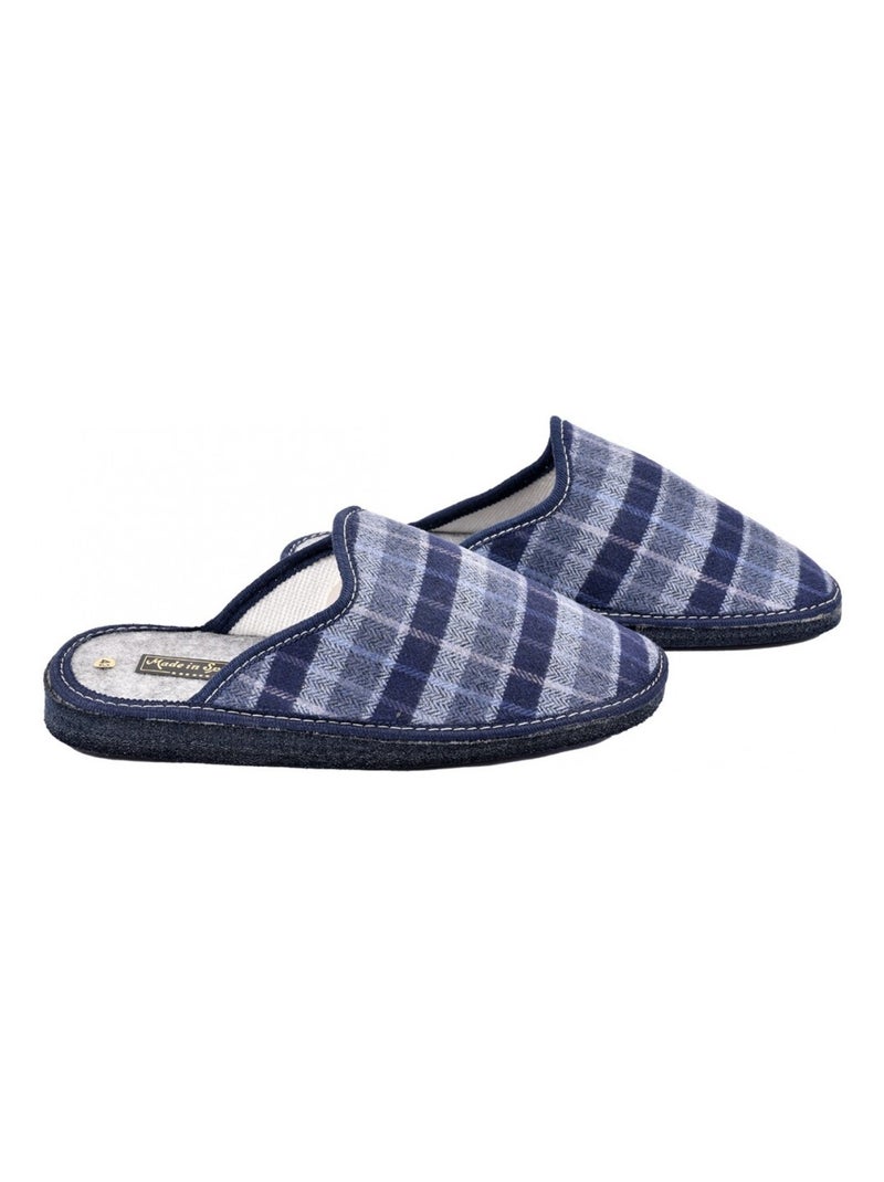 Pantoufle HOMME Mule JACQUARD Bleu - Kiabi