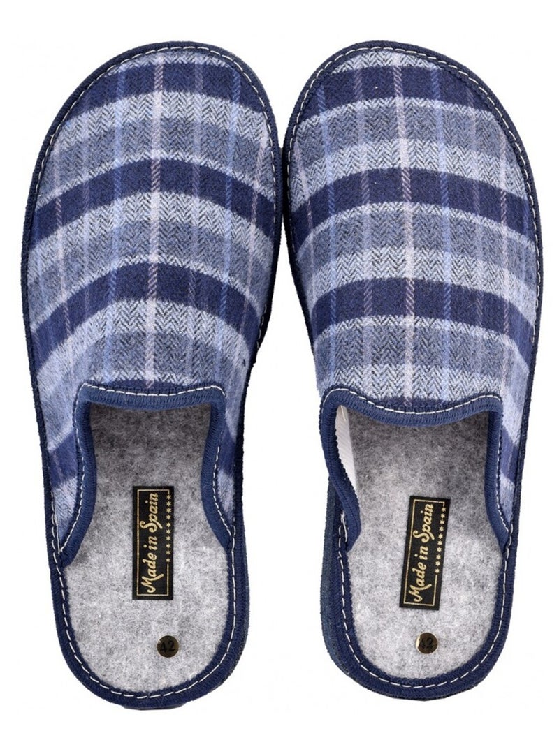Pantoufle HOMME Mule JACQUARD Bleu - Kiabi