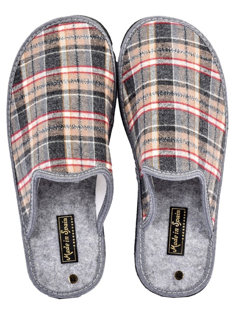Pantoufle HOMME Mule JACQUARD Gris - Kiabi