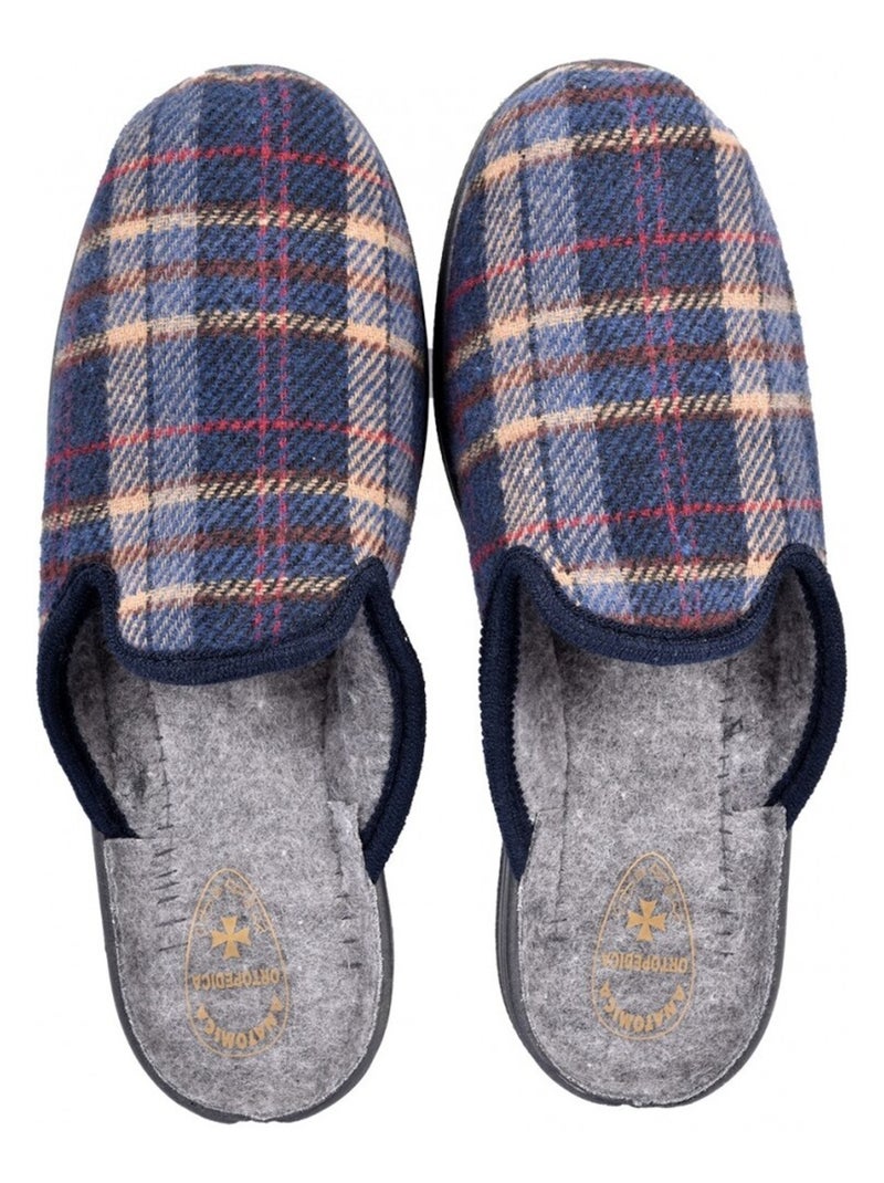 Pantoufle HOMME Mule PREMIUM Bleu marine - Kiabi