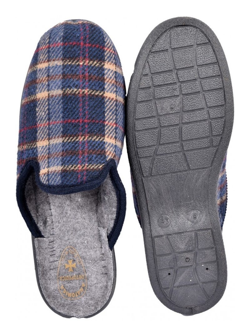 Pantoufle HOMME Mule PREMIUM Bleu marine - Kiabi