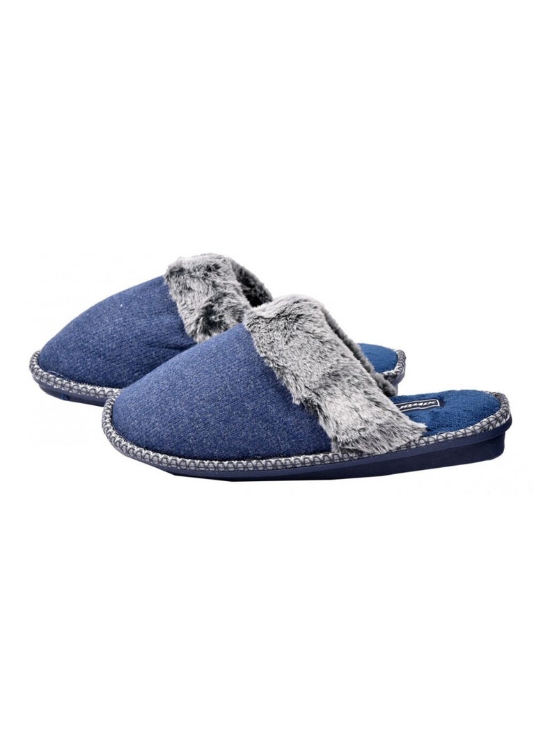 PANTOUFLE Homme PREMIUM Bleu marine - Kiabi