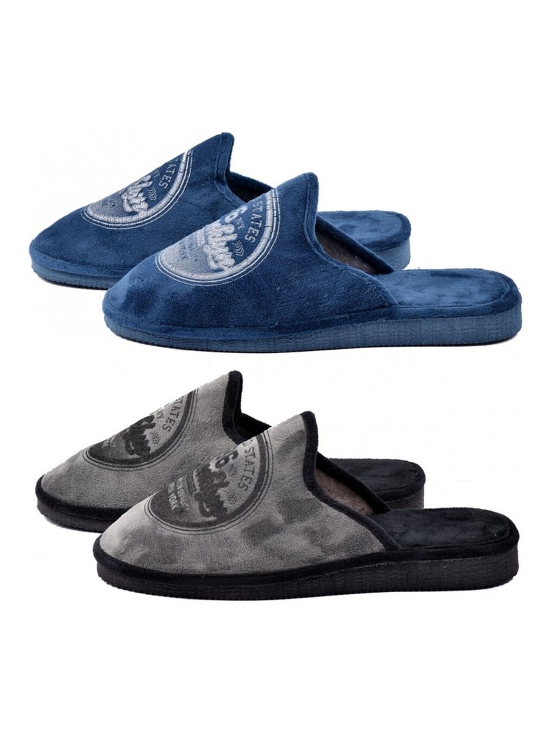 PANTOUFLE Homme PREMIUM Bleu marine - Kiabi