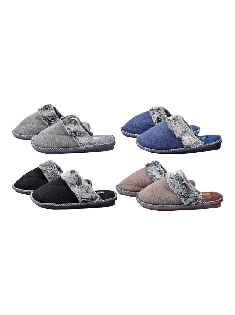 PANTOUFLE Homme PREMIUM Marron - Kiabi