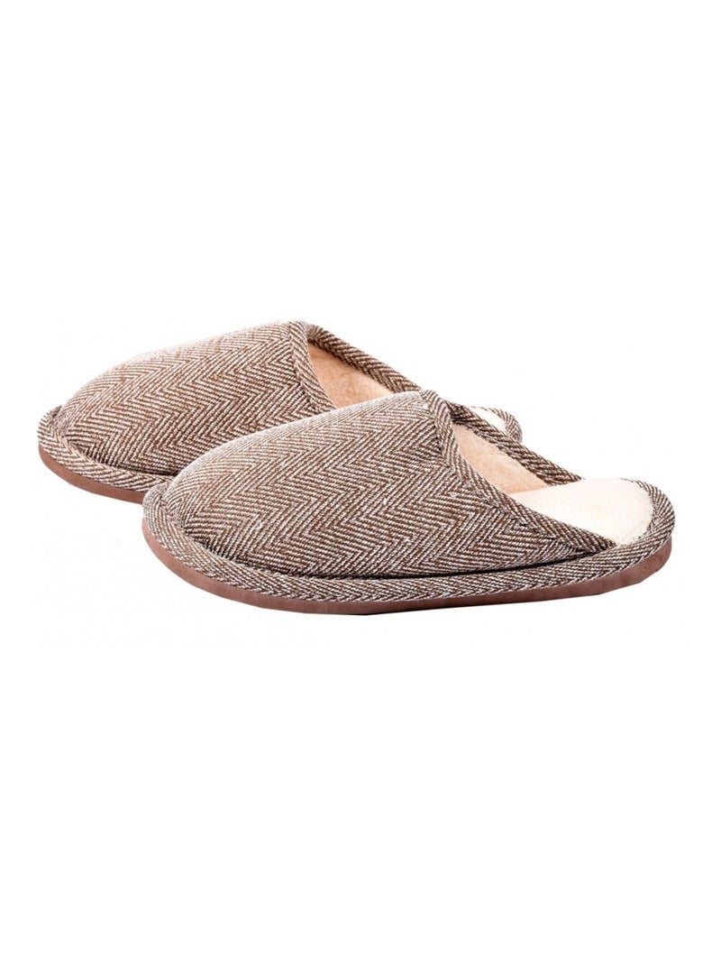 PANTOUFLE Homme PREMIUM Marron - Kiabi